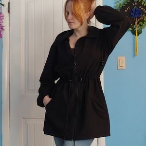 Weekenders black hooded trench coat